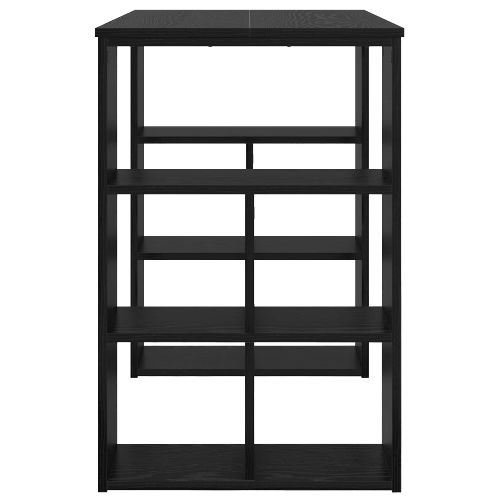 Bord med hylde Sort eg 90 x 50 x 75 cm Konstrueret træ