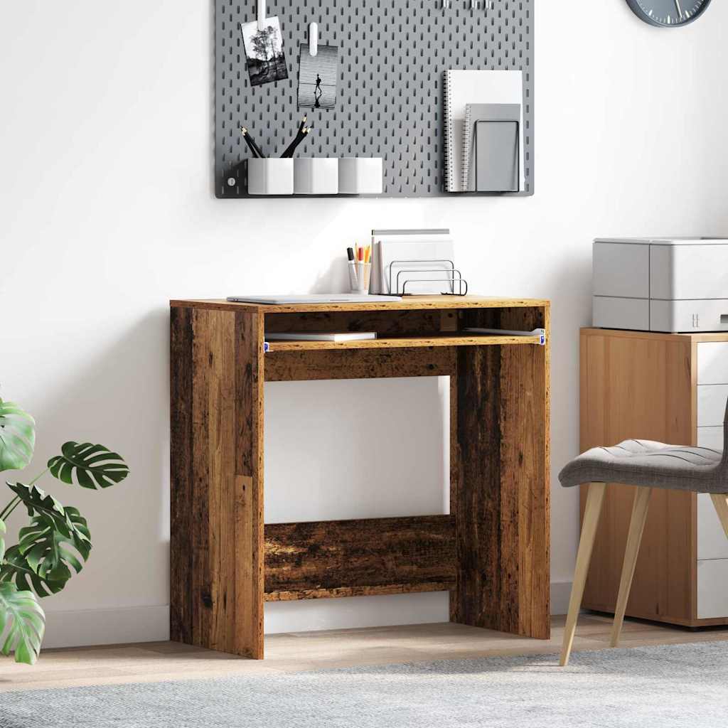 Bord med skuffe Gammelt træ 77,5 x 43 x 79 cm Konstrueret træ billede
