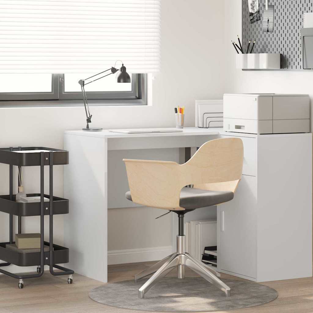 Skrivebord Hvid Konstrueret træ Mellem Opbevaring Rektangulært