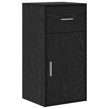 Sideboard med skuffe Sort eg 38 x 34 x 75 cm