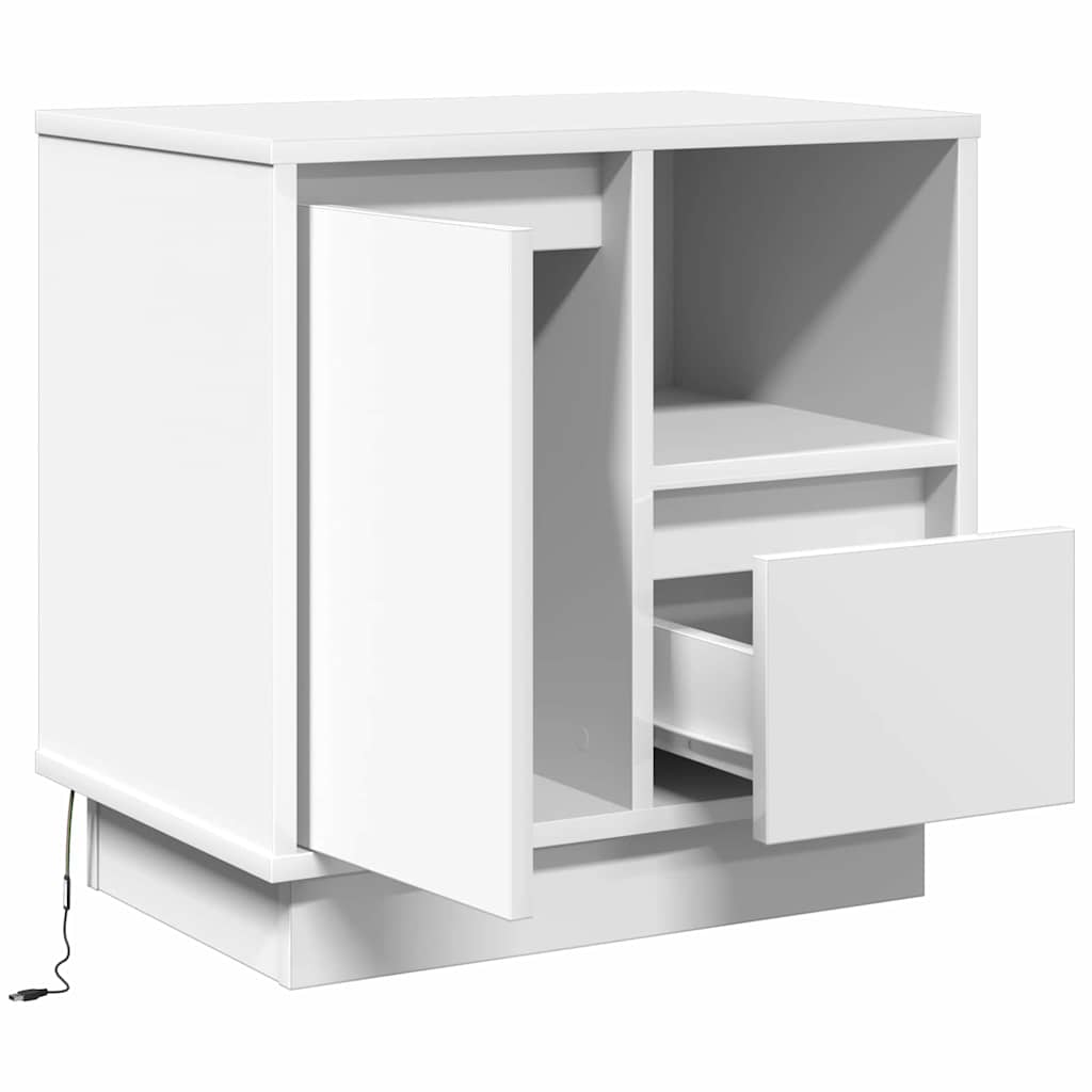 Natskab 2 pcs Hvid 50 x 34,5 x 50 cm. Konstrueret træ