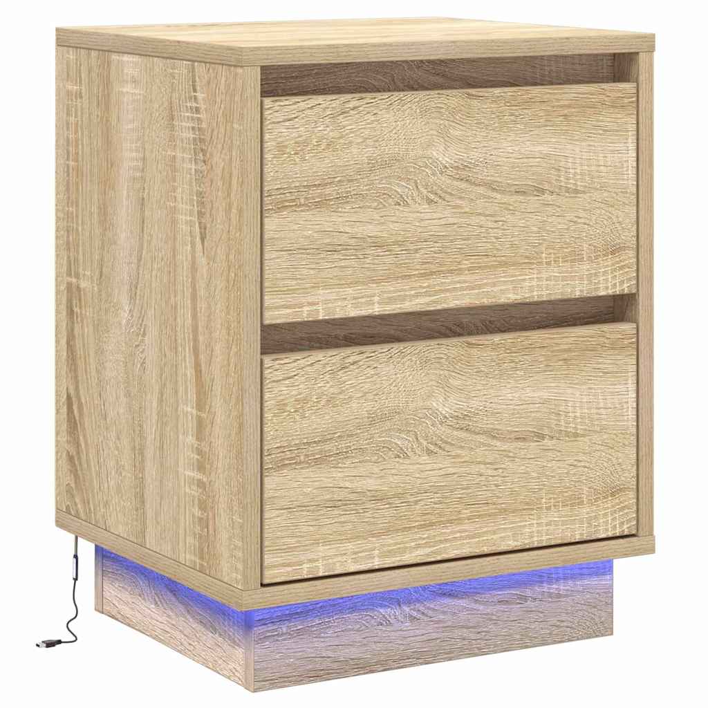 Natskab 2 pcs Sonoma eg 39 x 34,5 x 50 cm Konstrueret træ
