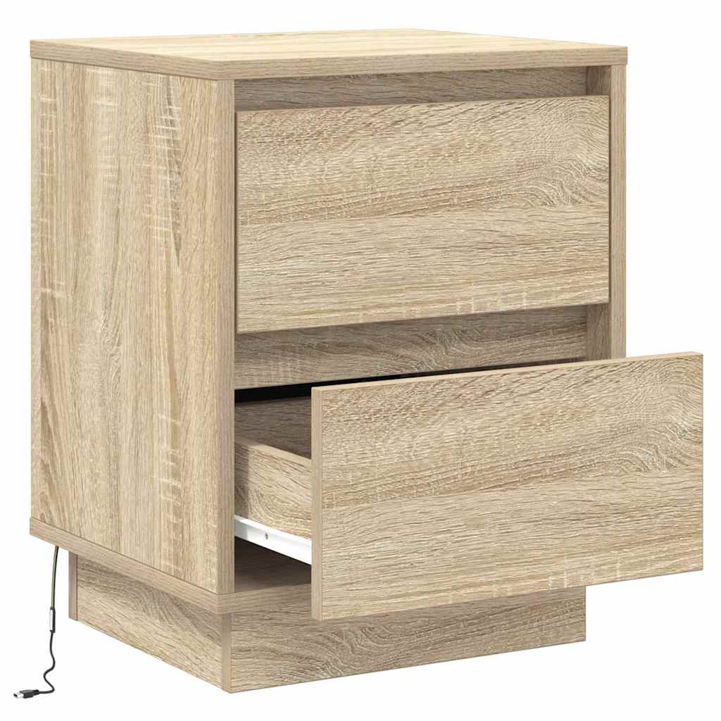 Natskab 2 pcs Sonoma eg 39 x 34,5 x 50 cm Konstrueret træ