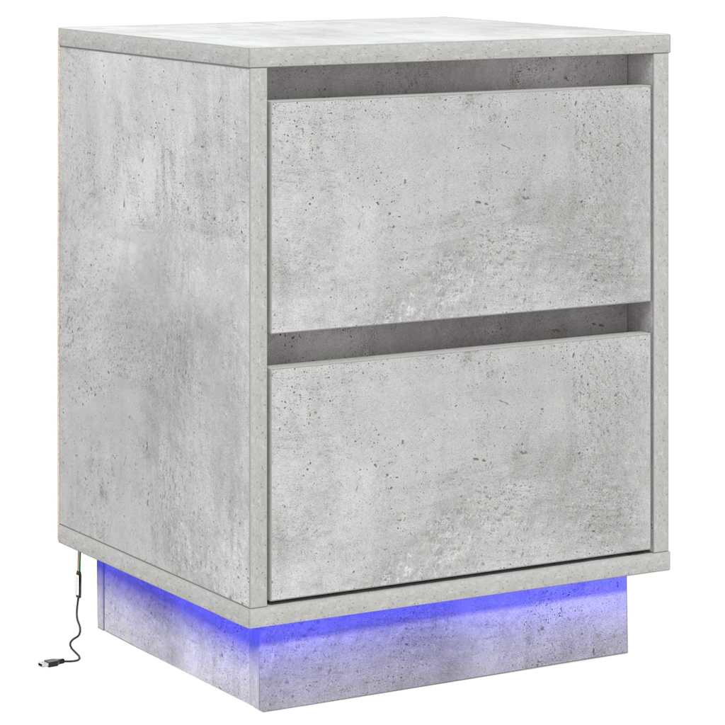 Natskab 2 pcs Beton Grå 39 x 34,5 x 50 cm Konstrueret træ
