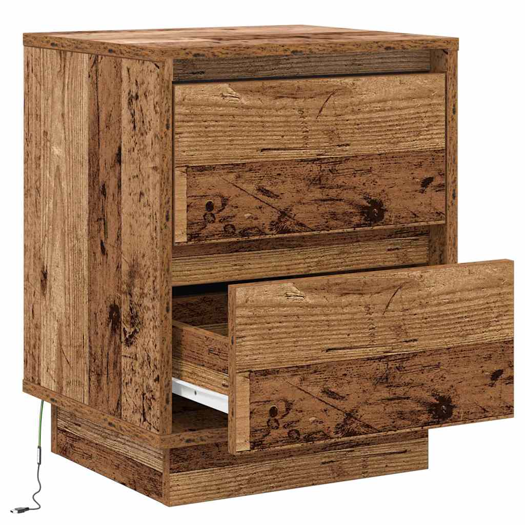 Natskab 2 pcs Gammelt træ 39 x 34,5 x 50 cm Konstrueret træ