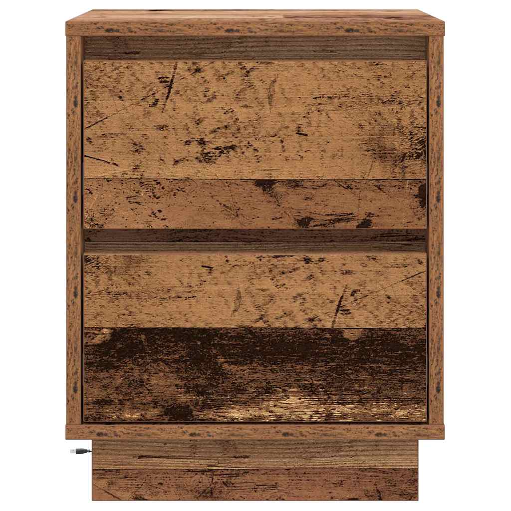 Natskab 2 pcs Gammelt træ 39 x 34,5 x 50 cm Konstrueret træ