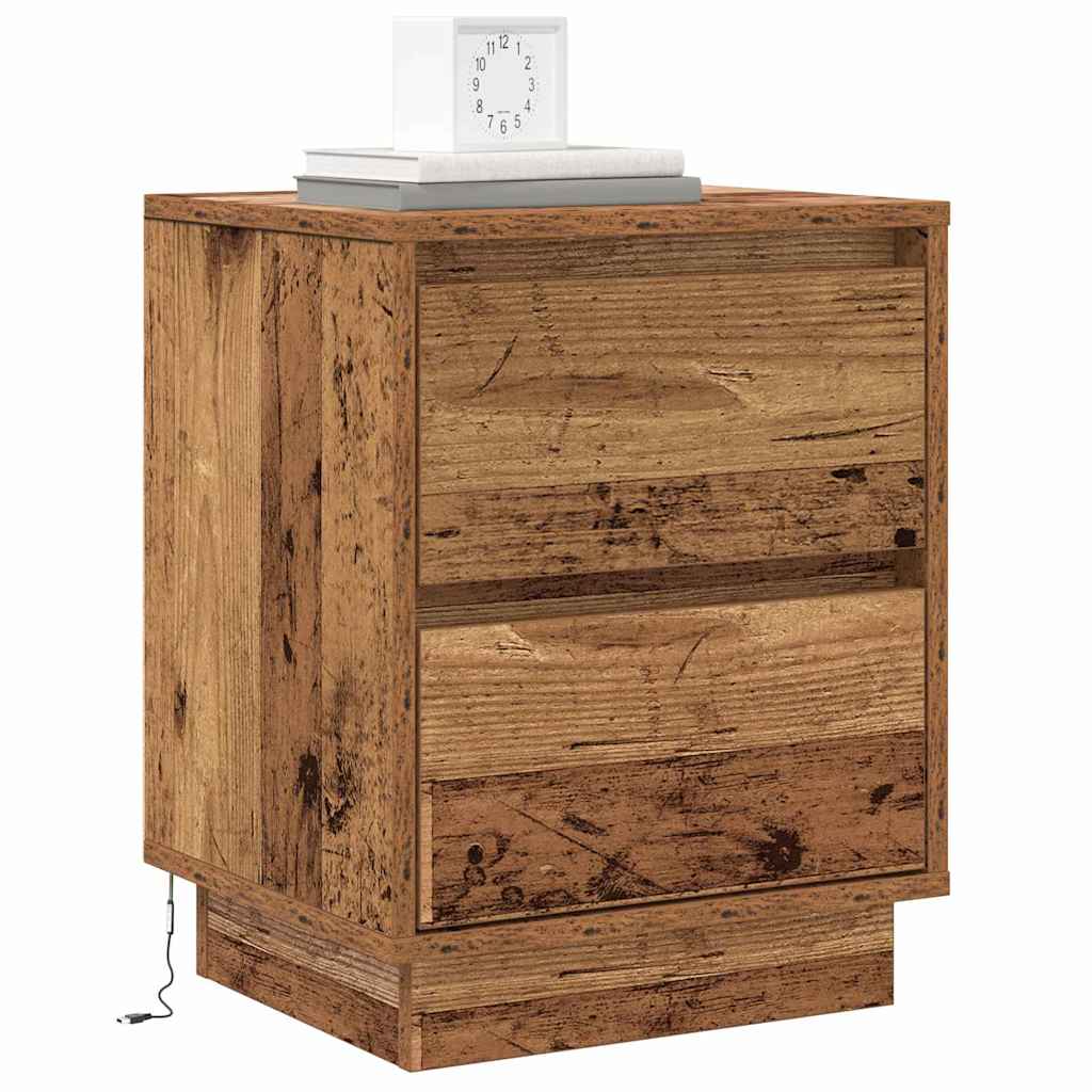Natskab 2 pcs Gammelt træ 39 x 34,5 x 50 cm Konstrueret træ