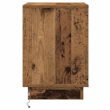 Natskab 2 stk. Gammelt træ 39 x 34,5 x 50 cm Konstrueret træ