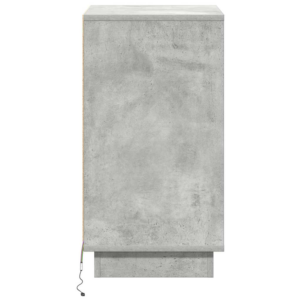 Natskab med skuffe Beton Grå 39 x 34,5 x 65 cm Konstrueret træ