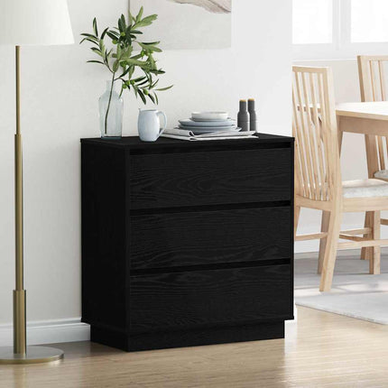 Natskab Sort eg 71 x 34,5 x 75 cm Konstrueret træ