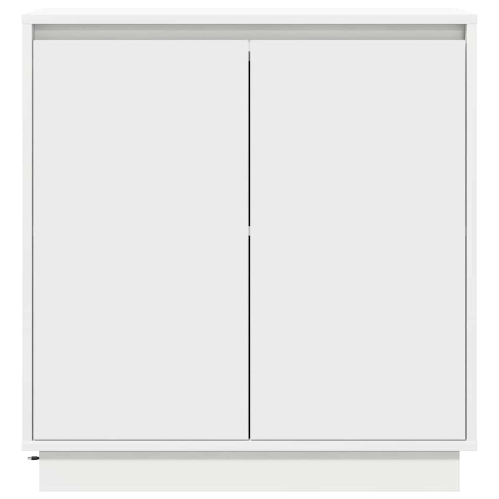LED Sideboard med hylde Hvid 71 x 34,5 x 75 cm Konstrueret træ