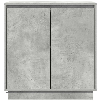 LED Sideboard Betongrå 71 x 34,5 x 75 cm Konstrueret træ