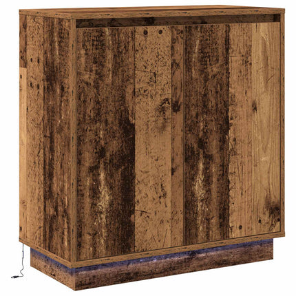 LED Sideboard til Gammelt træ 71 x 34,5 x 75 cm