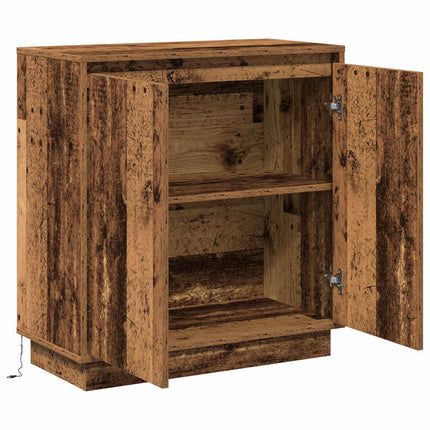 LED Sideboard til Gammelt træ 71 x 34,5 x 75 cm