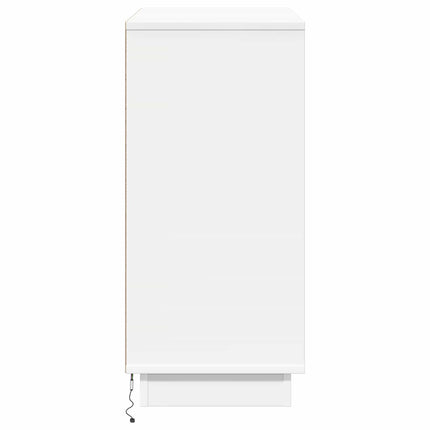 LED Sideboard Hvid 71 x 34,5 x 75 cm Konstrueret træ