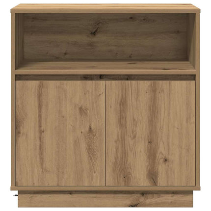 LED Sideboard Artisan Egetræ 71 x 34,5 x 75 cm Konstrueret træ