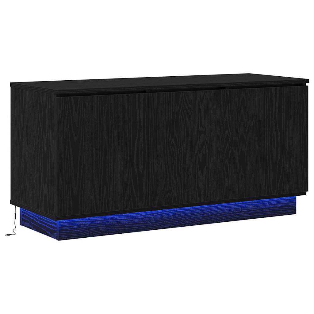 TV-skab Sort eg 100 x 38 x 49 cm Konstrueret træ