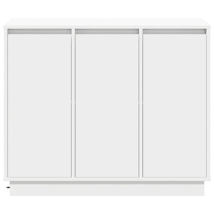LED Sideboard Hvid 90 x 32 x 75 cm Konstrueret træ