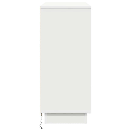LED Sideboard Hvid 90 x 32 x 75 cm Konstrueret træ
