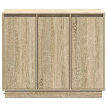 LED Sideboard Sonoma eg 90 x 32 x 75 cm Konstrueret træ