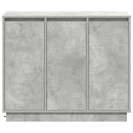 LED Sideboard Beton Grå 90 x 32 x 75 cm Konstrueret træ