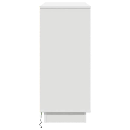 LED Sideboard Hvid 90 x 32 x 75 cm Konstrueret træ