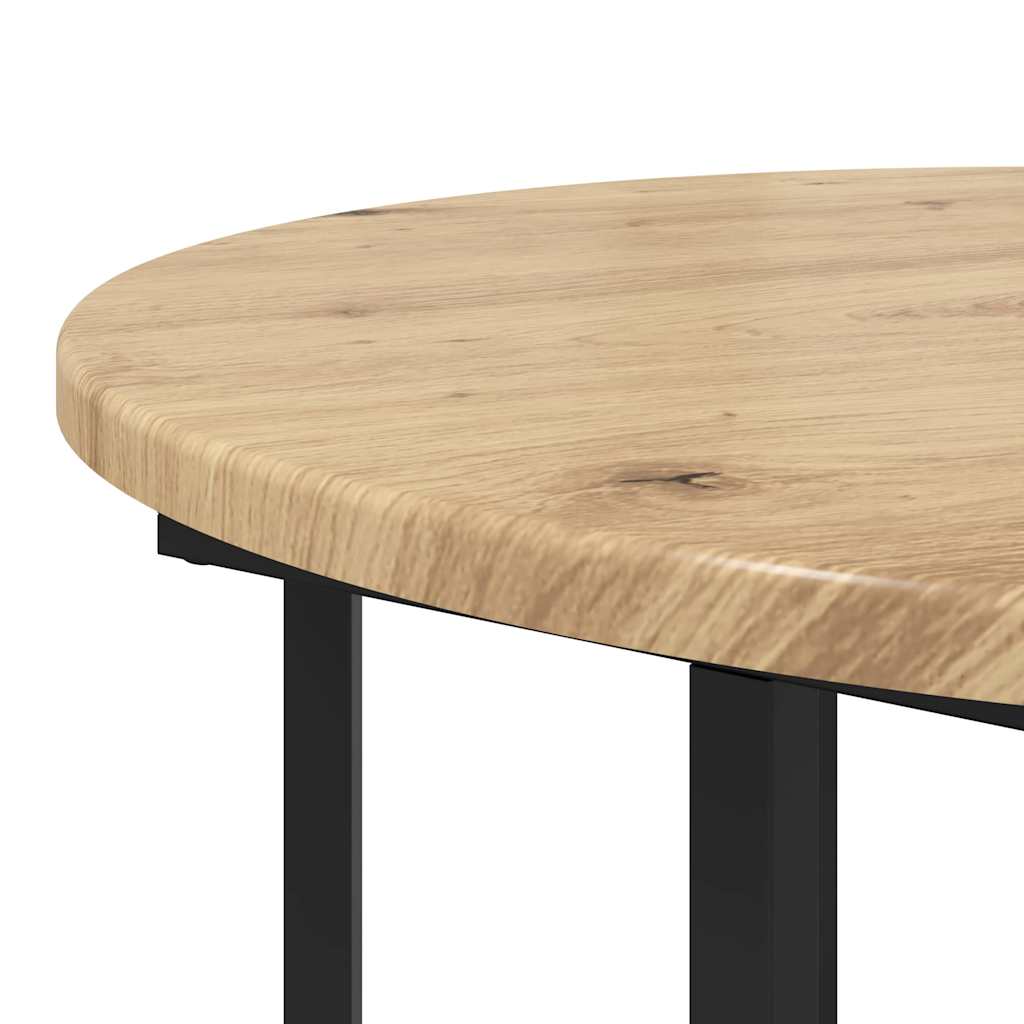 Sidebordssæt med hylde 2 pcs Brun