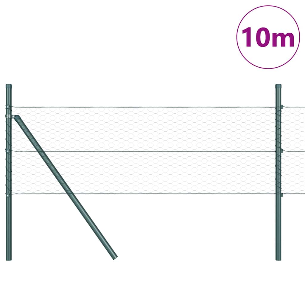 Grundfikseret svejset trådgærde 10 x 0,5 m (B x H)