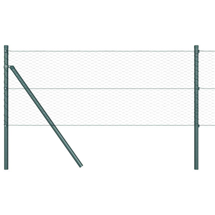 Hexagonal hegnsgrundfiks 10 x 0,6 m PVC-belagt stål Grøn Mesh