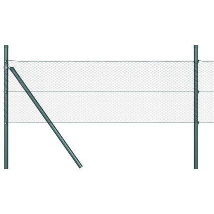 Hexagonal hegnsgrundfiks 25 x 0,6 m PVC-belagt stål Grøn Mesh