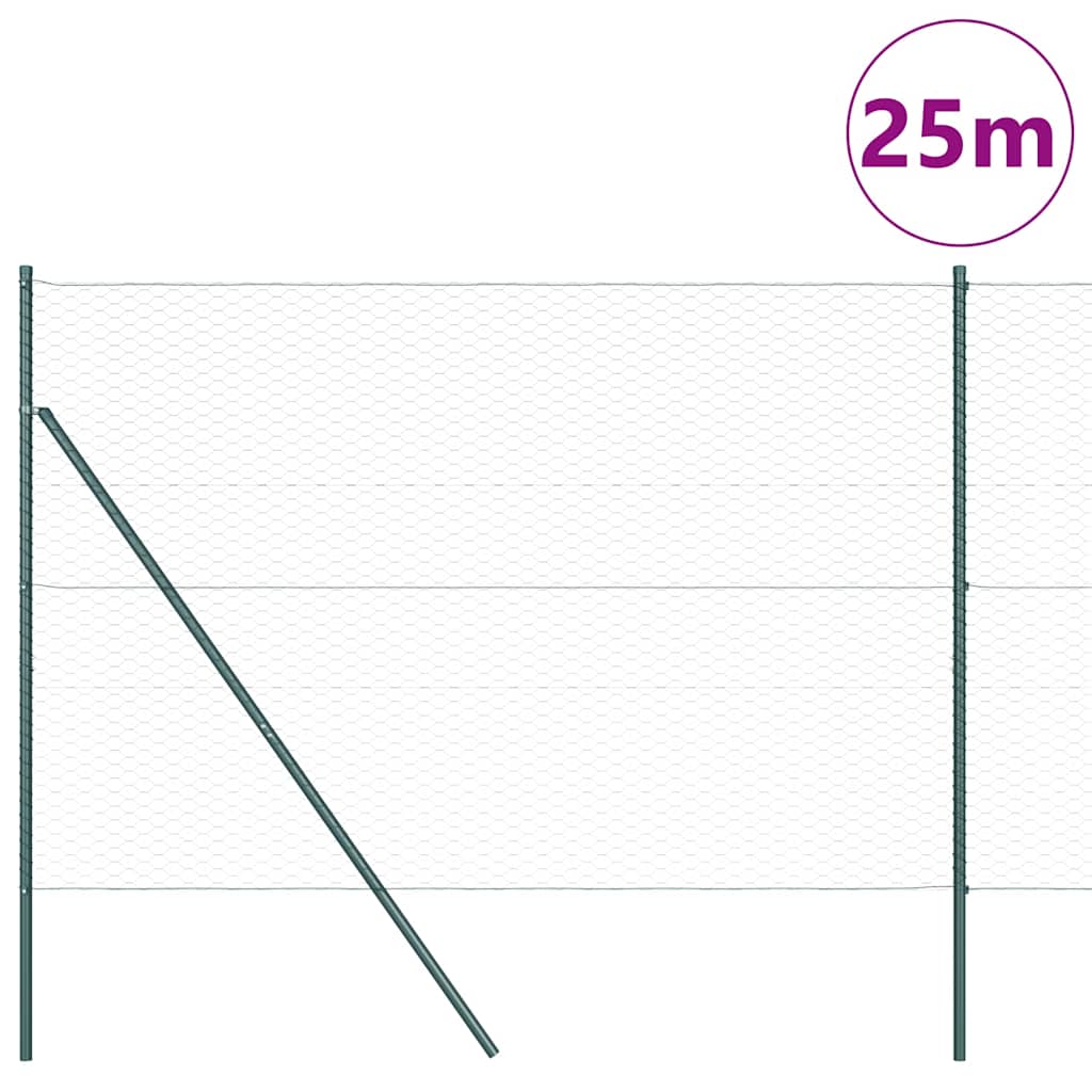 Grundfikseret svejset trådgærde 25 x 1,6 m (B x H)