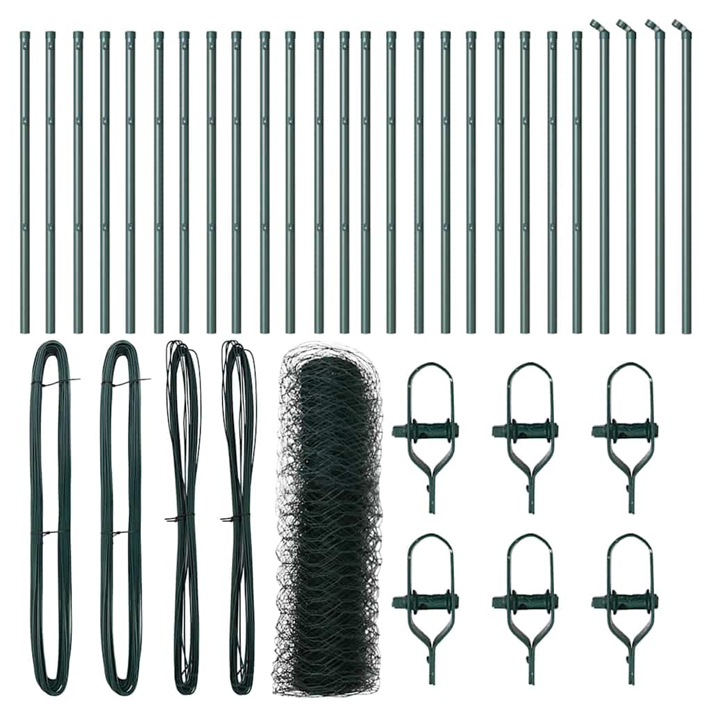 Hegnspæl Grøn 50 x 0,4 m (36 mm mesh) Stål og PVC