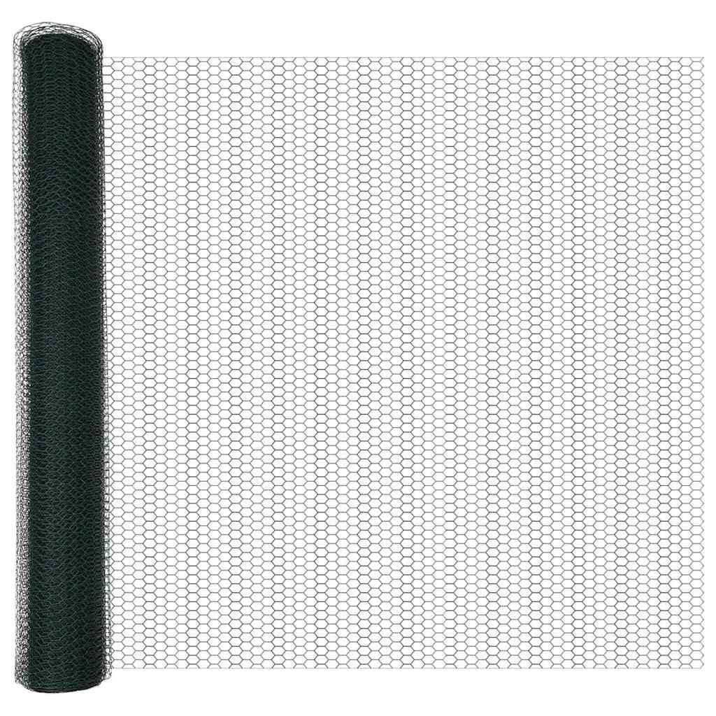 Hegnspæl Grøn 50 x 1,4 m (25 mm mesh) Stål og PVC
