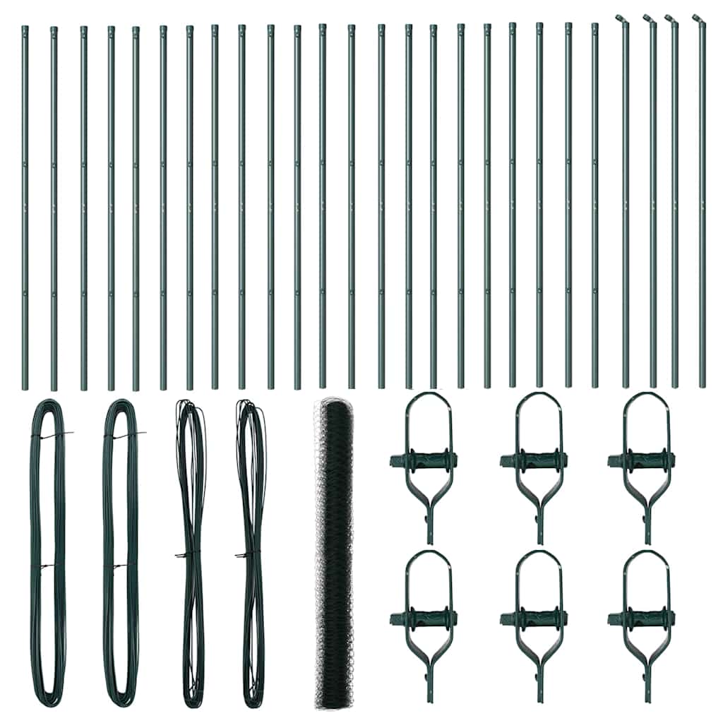 Hegnspæl Grøn 50 x 1,5 m (50 mm net) Stål og PVC