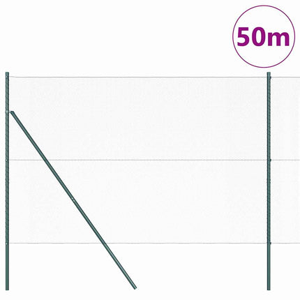 Hexagonal hegnsgrundfiks 50 x 1,6 m PVC-belagt stål Grøn Mesh