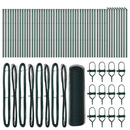 Hexagonal hegnsgrundfiks 100 x 0,4 m PVC-belagt stål Grøn Mesh