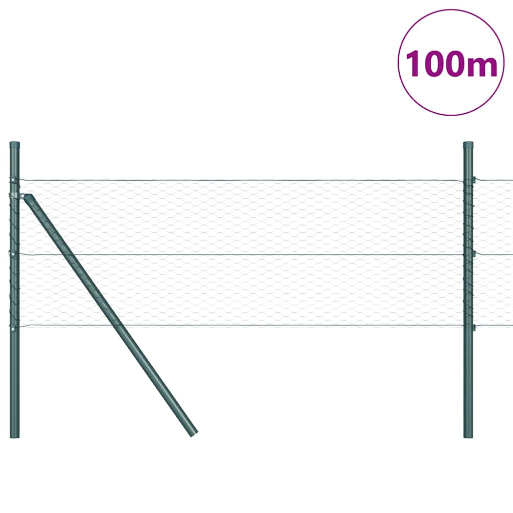 Grundfikseret svejset trådgærde 100 x 0,5 m (B x H)
