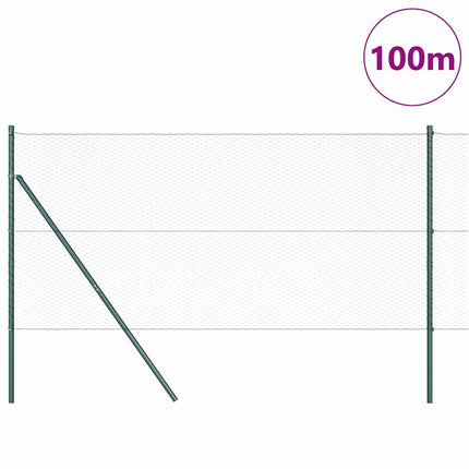 Udendørs sekskantet hegnsfastgørelse 100 x 1,4 m Grøn Mesh