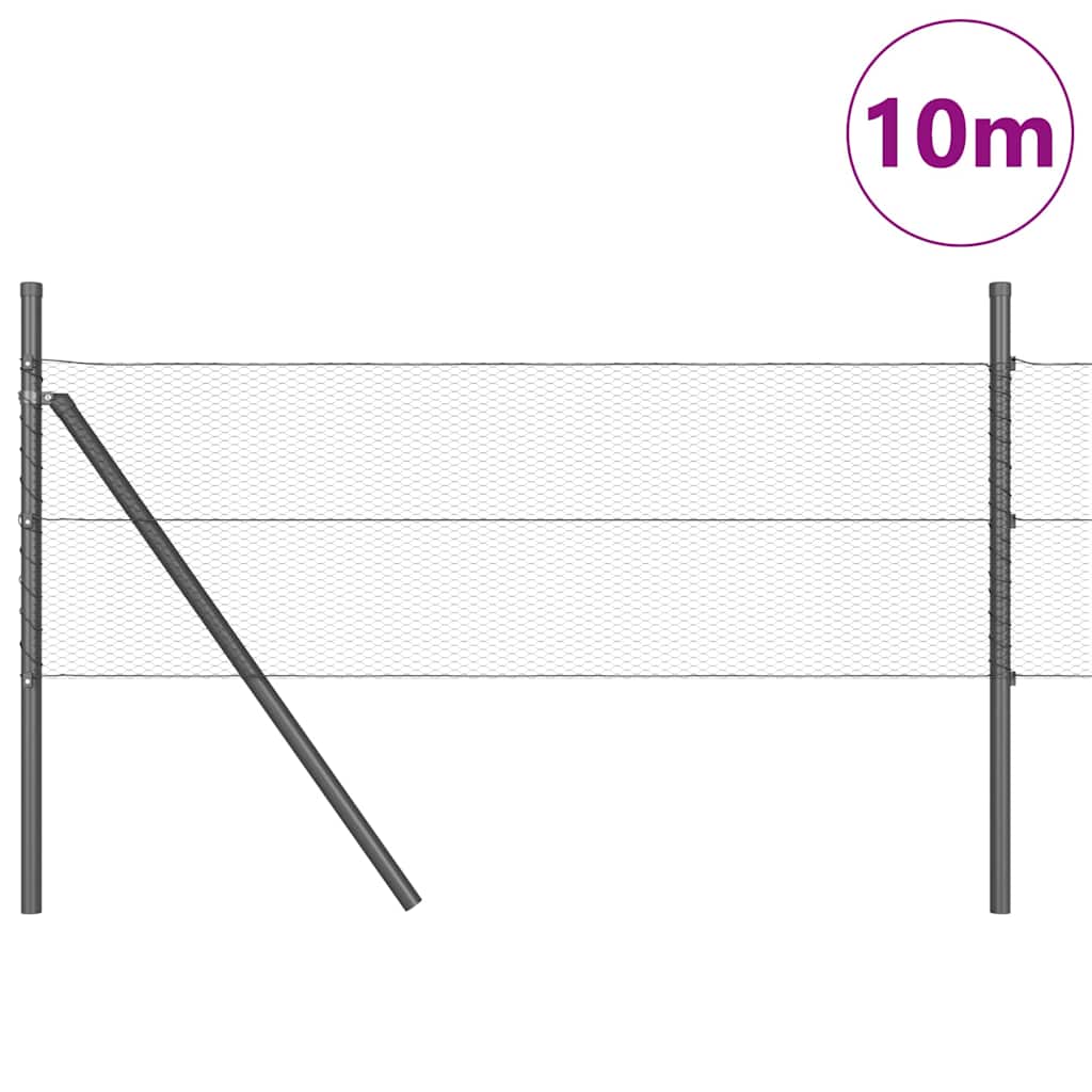 Grundfikseret svejset trådgærde 10 x 0,4 m (B x H)