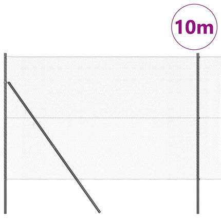 Udendørs sekskantet hegnsfastgørelse 10 x 1,5 m PVC-belagt stål