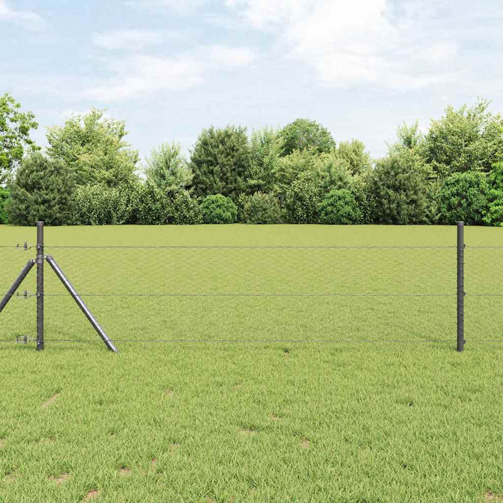 Grundfikseret svejset trådgærde 25 x 0,4 m (B x H)