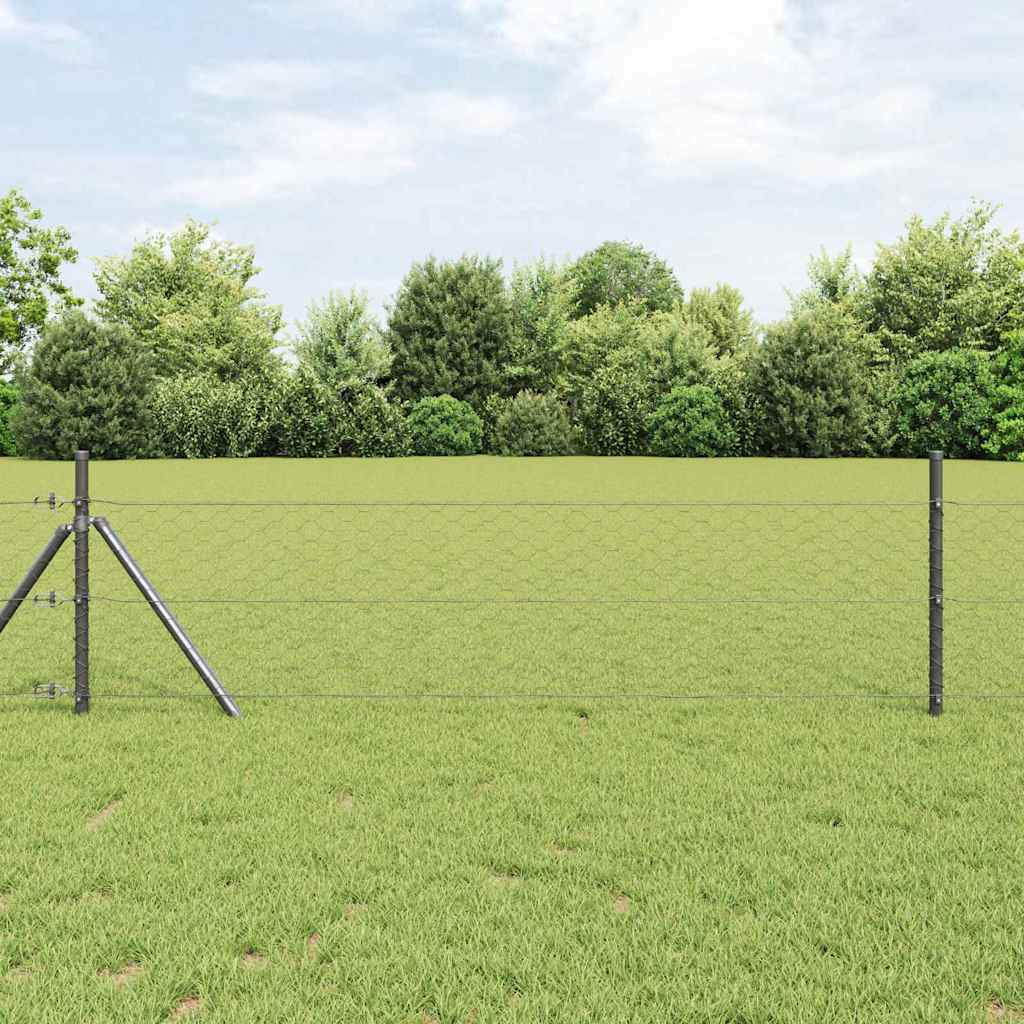 Grundfikseret svejset trådgærde 25 x 0,5 m (B x H)