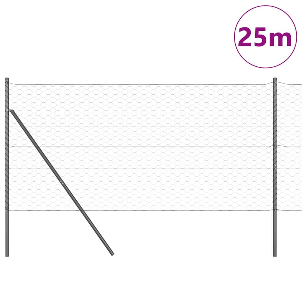 Grundfikseret svejset trådgærde 25 x 1 m (B x H)