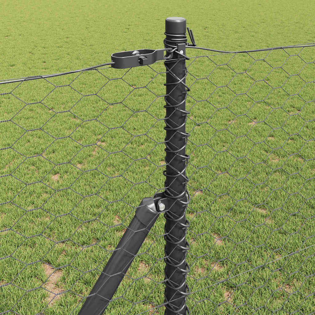 Grundfikseret svejset trådgærde 25 x 1,2 m (B x H)