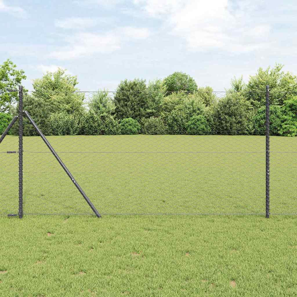Grundfikseret svejset trådgærde 25 x 1,2 m (B x H)