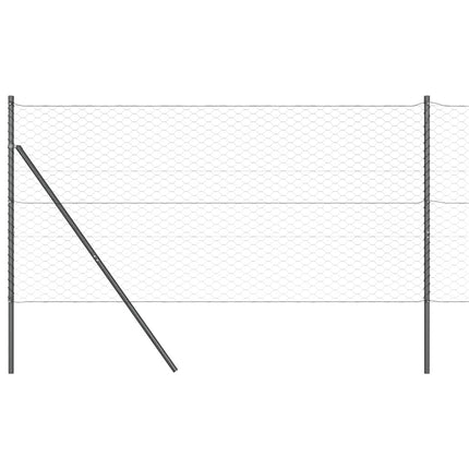 Udendørs sekskantet hegnsfastgørelse 25 x 1,4 m PVC-belagt stål