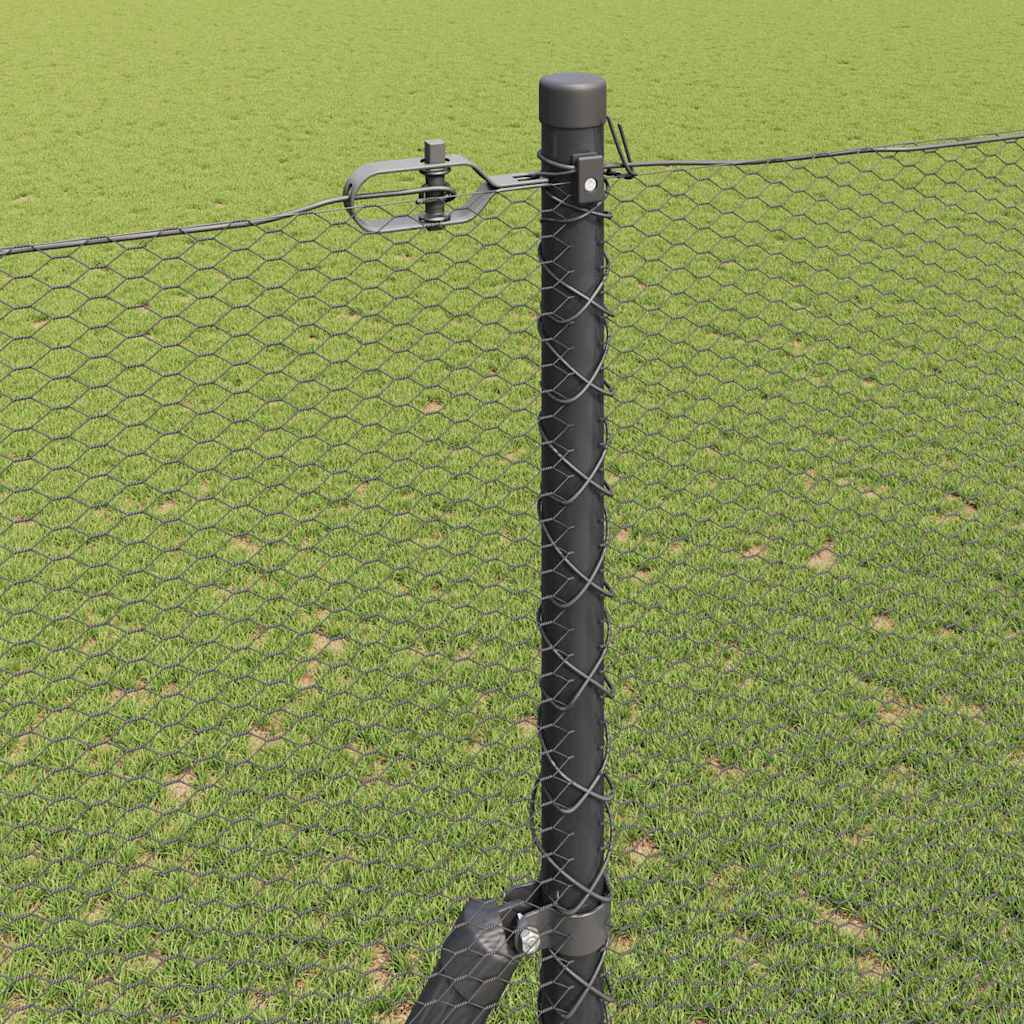 Grundfikseret svejset trådgærde 25 x 1,5 m (B x H)