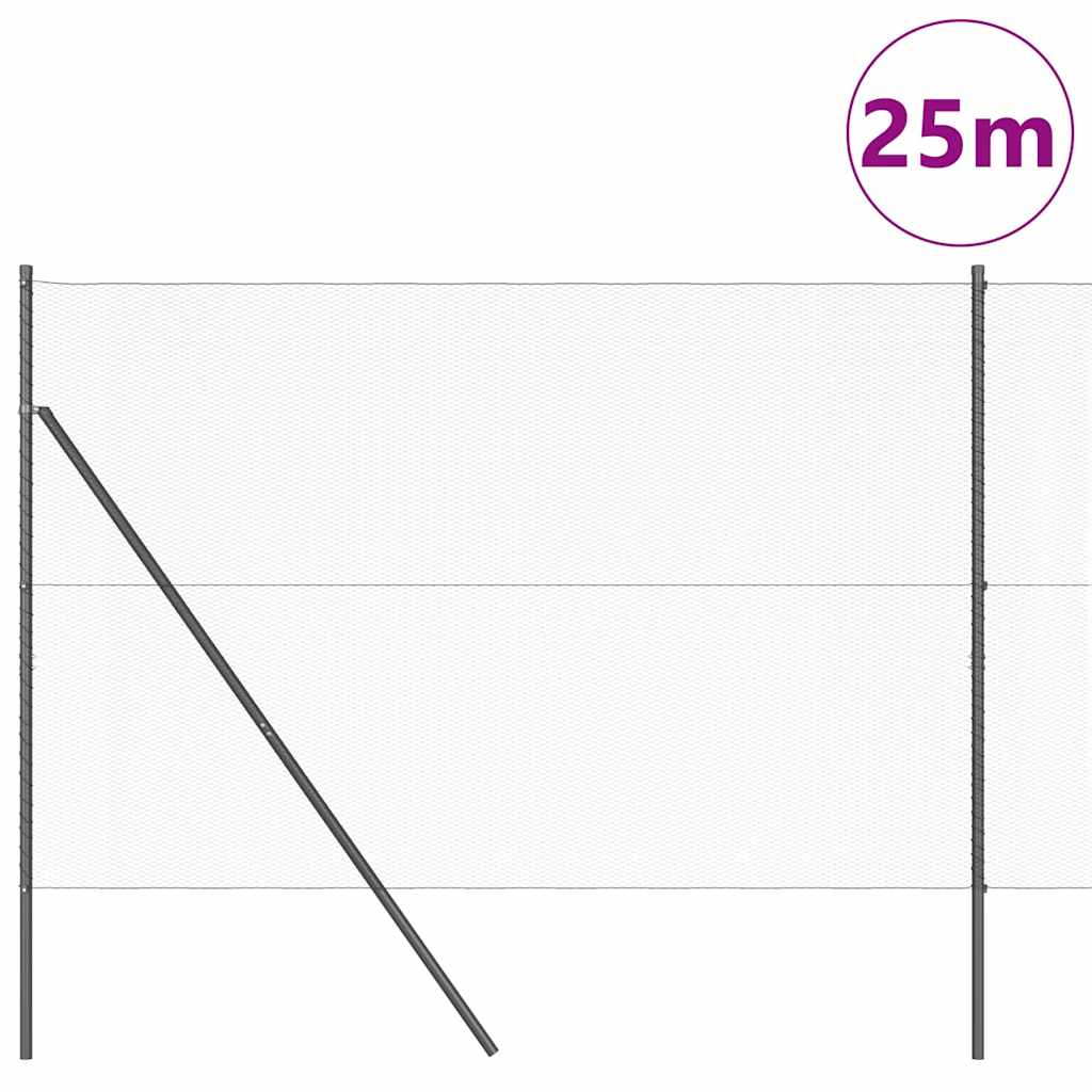 Grundfikseret svejset trådgærde 25 x 1,5 m (B x H)