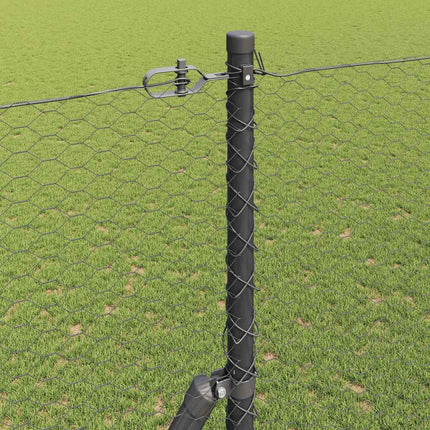 Udendørs sekskantet hegnsfastgørelse 25 x 1,5 m PVC-belagt stål