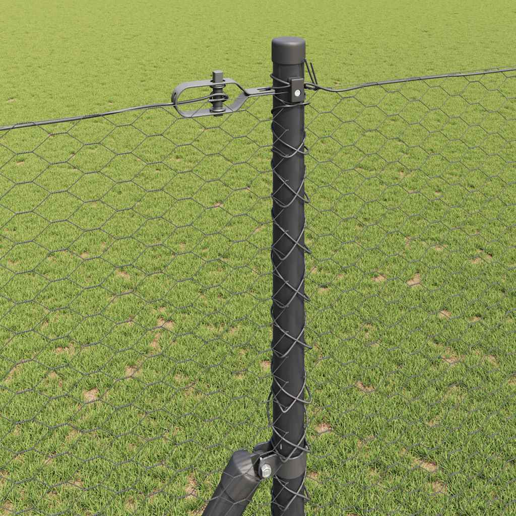 Grundfikseret svejset trådgærde 25 x 1,6 m (B x H)